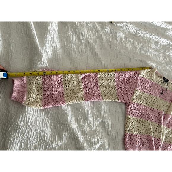 PrettyLittleThing Colorblock Pink & Creme Cardigan Size XXL - Picture 3 of 6